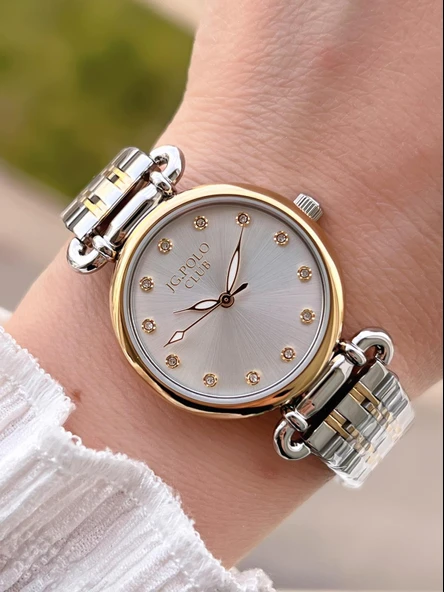 Jg.Polo Club Çelik Kasa & Kordon Kararma Ve Renk Atma Yapmaz Kadın Kol Saati+Bileklik JG02449.3 ürün görseli