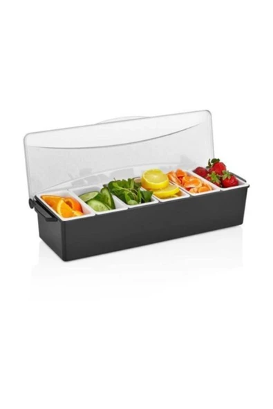 GastroPlast  6 Bölmeli Kapaklı Saklama Kabı