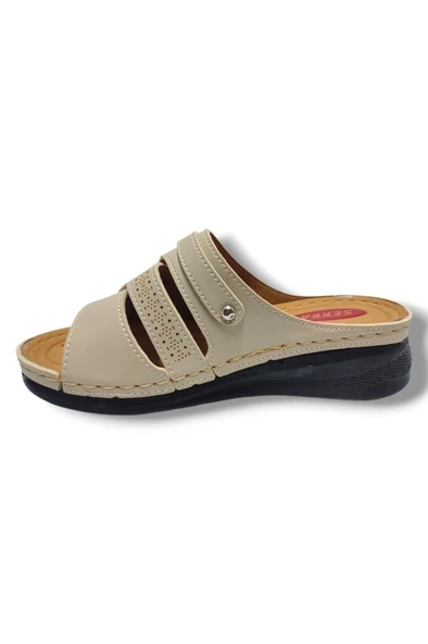 Serra 638-25 Anatomik Masaj Taban Fashion V Tokalı Kadın Terlik - Resim 3