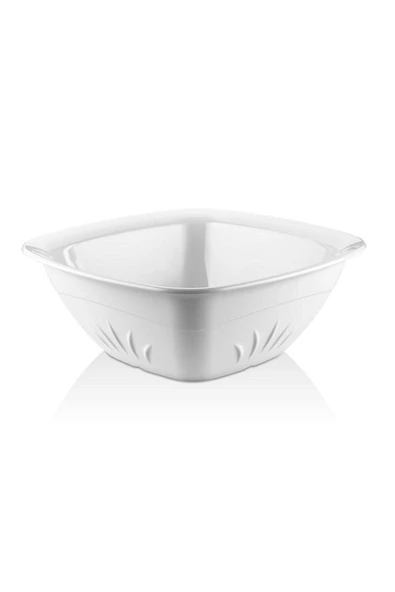 GastroPlast  6 Adet 22 Cm Kare Salata Kasesi ( Kırılmaz,çizilmez,sararmaz,ömürlük Polikarbon Plastikten )