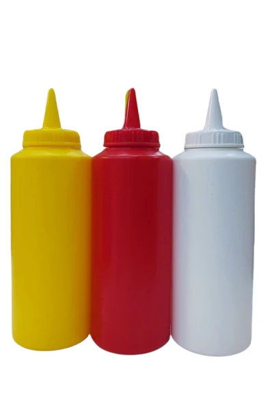 GastroPlast  1000 ml 3 Adet Renkli Sosluk Fişek Ketçap-mayonez-hardal ürün görseli