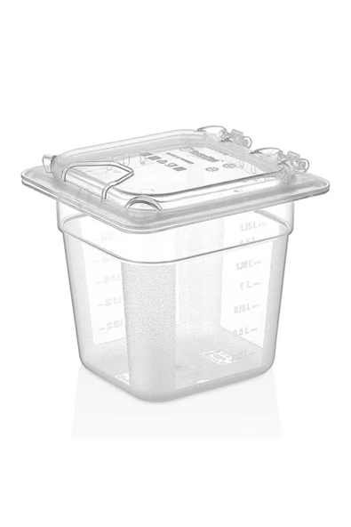 GastroPlast  1/6 Menteşeli Gastronom Küvet Kapağı Kapalı Köşeli, Ve 1/6 100 Polikarbon Küvet ürün görseli