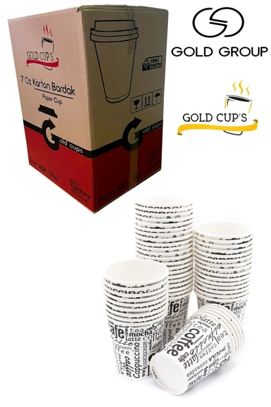 GOLD CUPS 7 Oz 1 Koli (2500 ADET) Kağıt Karton Bardak - 8