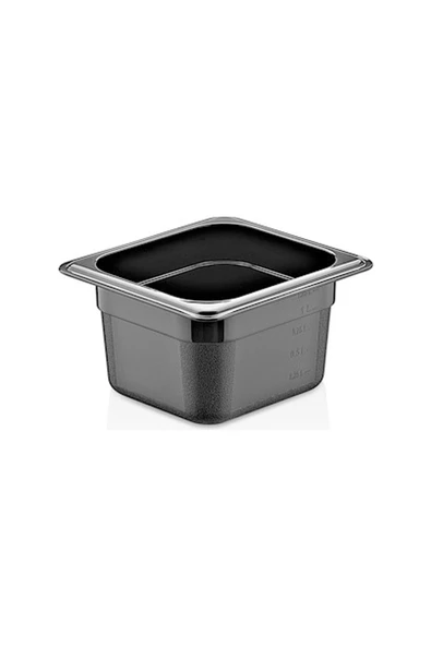 İstanbul Horeca  Kırılmaz Polikarbon Siyah Gastronom Küvet 1/6-150 ürün görseli