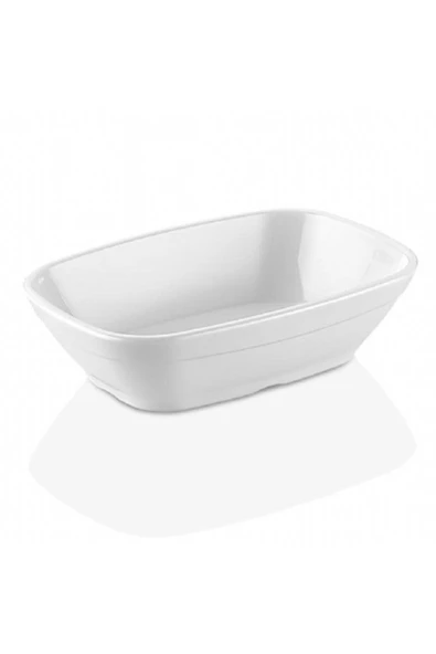 GastroPlast  14 Cm Kare Oval Kayık Tabak ( Kırılmaz, Sararmaz, Ömürlük, Plastik Polikarbon )