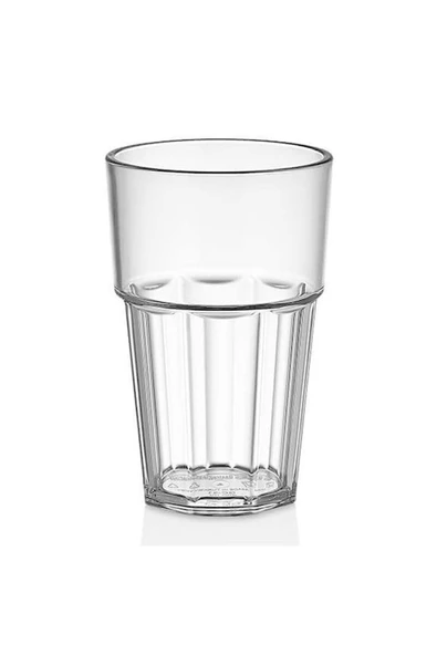 GastroPlast  24 Adet 300 Ml Kırılmaz Cam Görünümlü Polikarbon Bardak