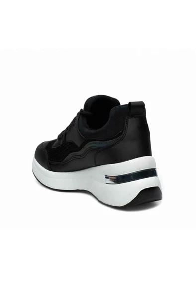 Flet 327-25 Deri Anorak Anatomik Kadın Sneaker Siyah Beyaz - 3