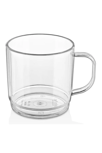 GastroPlast  48 Adet 250 Ml Kırılmaz,çizilmez Polikarbon Plastik Şeffaf Çay-kahve Kupası