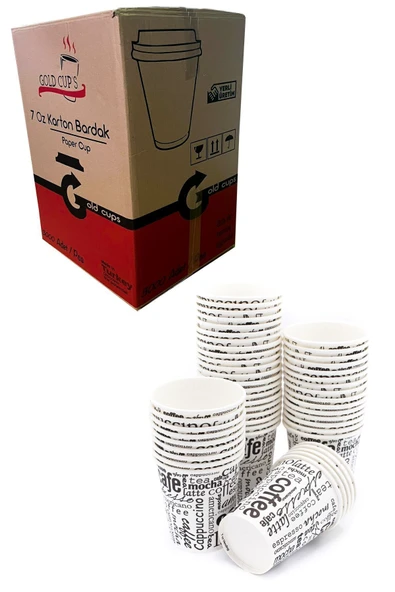 GOLD CUPS 7 Oz 1 Koli (2500 ADET) Kağıt Karton Bardak