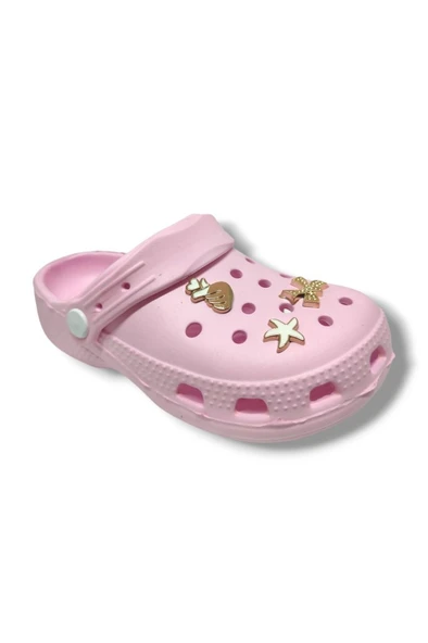 Lorin LR-300-25 Eva Yıldız Kurdale Tokalı Sabo Kız Çocuk Terlik 31-35