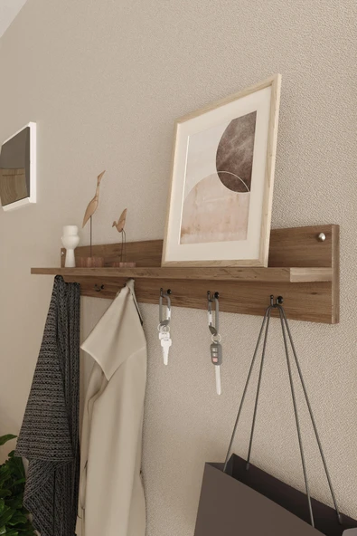Modern Duvar Askılık, Hol Askılık, Duvar Askılık, Portmanto, Vestiyer 100cm - 3