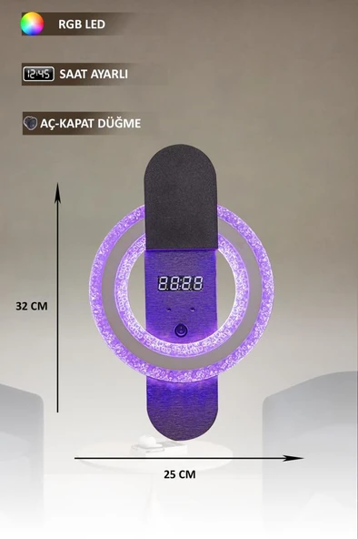 Eray Aydınlatma T8239 Siyah RGB Led Avize