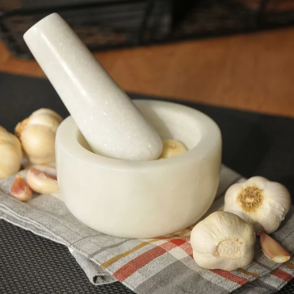 Taşev Mayasa - Karbeyaz Mermer Havan