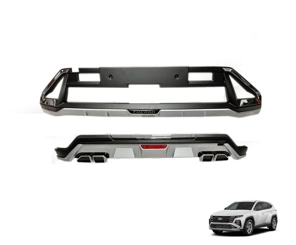 Hyundai Tucson 2025+ Sonrası Uyumlu Ön Arka Koruma Difüzör (İthal) (P58426F)