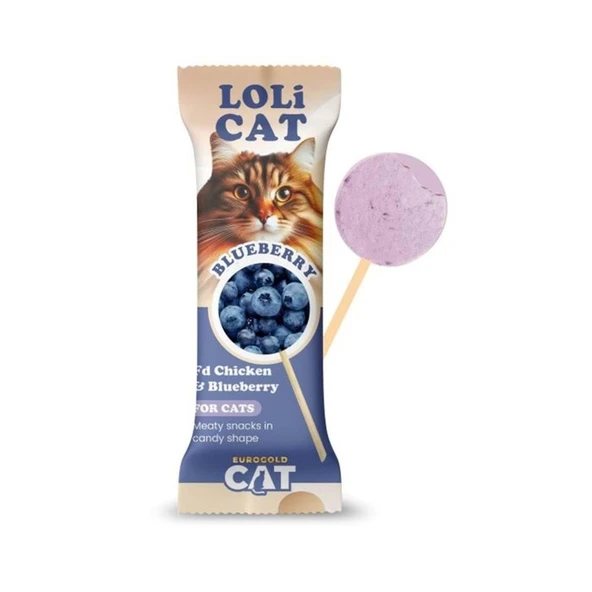 EuroGold LoliCat Tavuk ve Yabanmersinli Kedi Ödül Maması 1,5gr (15'li)