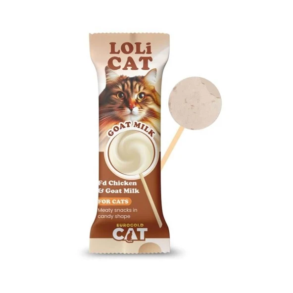 EuroGold LoliCat Tavuk ve Keçi Sütlü Kedi Ödül Maması 1,5gr (15'li)