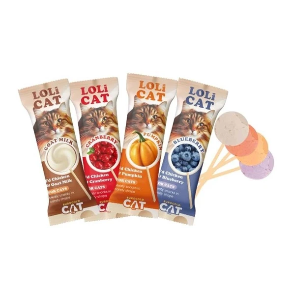EuroGold LoliCat Karışık Kedi Ödül Maması 1,5gr (15'li)