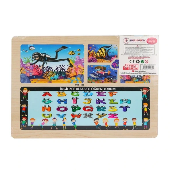 Nessiworld ONY-187-188-189-190 Ahşap Eğitici Puzzle Denizde Yaşam - 2