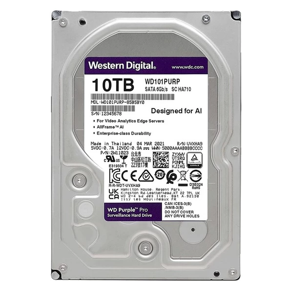 WD Purple Pro 10TB 7200Rpm 256MB -WD101PURP - 3