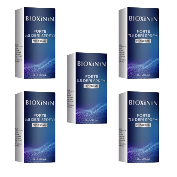 Bioxinin Forte Minoksidil %5 Deri Spreyi 60 ml 5 Adet