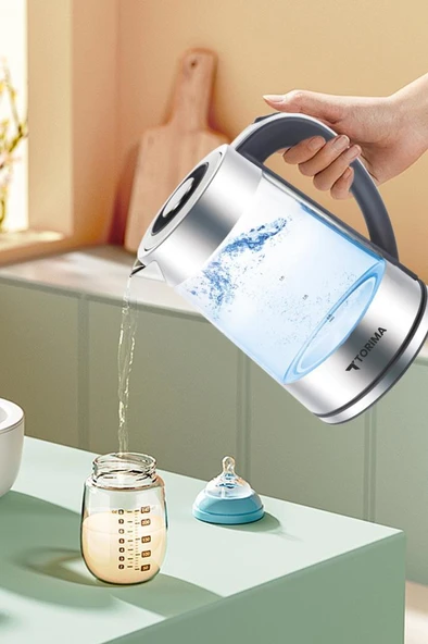 Torima TY-S888-040 Cam Ledli Kettle 1500W 1.8L Su Isıtıcı - 2