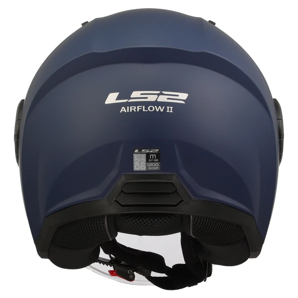 LS2 AIRFLOW 2 MAT NAVY MAVİ AÇIK MOTOR KASKI - 4