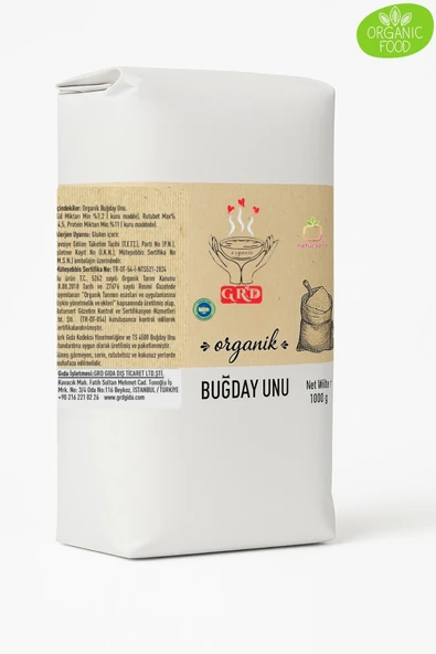 GRD ORGANİK  BUĞDAY UNU 1000 gr - 2