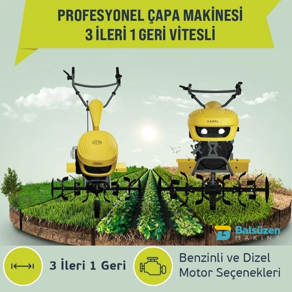 Taral 23M GOLD 178F Dizel Marşlı Çapa Makinesi 7.5 Hp - 7
