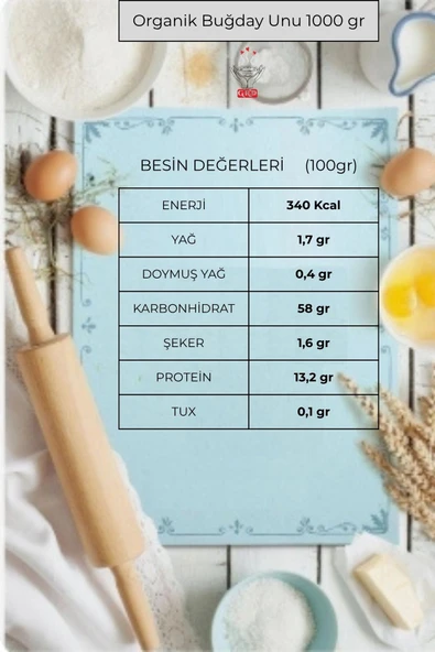 GRD ORGANİK  BUĞDAY UNU 1000 gr - 5