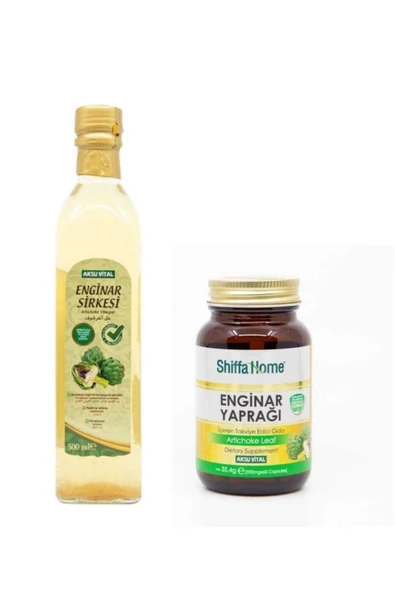 Aksu Vital Enginar Sirkesi 500 Ml + Enginar Yaprağı Kapsül 590 Mg