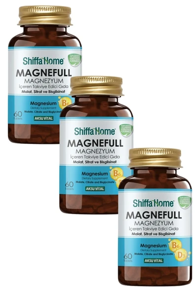 Shiffa Home Magnefull Magnezyum Malat Sitrat Bisglisinat 60 Tablet X 3 Adet ürün görseli