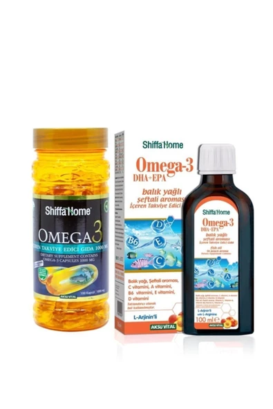 Shiffa Home Omega-3 1000 Mg Softjel + Omega-3 Epa+dha Balık Yağı