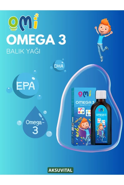 OMİ Omega-3 Çocuklar Için Balık Yağı 150 ml Şurup - Aslan Buluşçu Trt Çocuk Epa Dha - 2