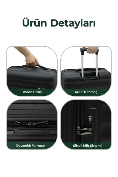 Babil Üçlü Lüx Abs Valiz Seti - 10