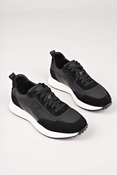 Muggo SVENSON Kalın Taban Bağcıklı Hakiki Deri Erkek Günlük Sneaker Spor Ayakkabı - 3