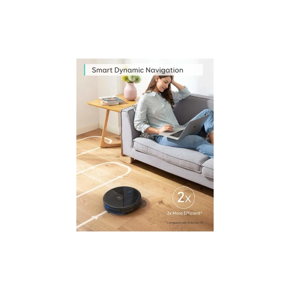 Anker Eufy RoboVac G10 Hybrid - Wi-Fi Uygulama Destekli - HEPA Filtreli Yüksek Emişli Akıllı Robot Süpürge - 2
