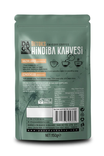 Dagk Hindiba Kahvesi Detox Kahve 150g - 2