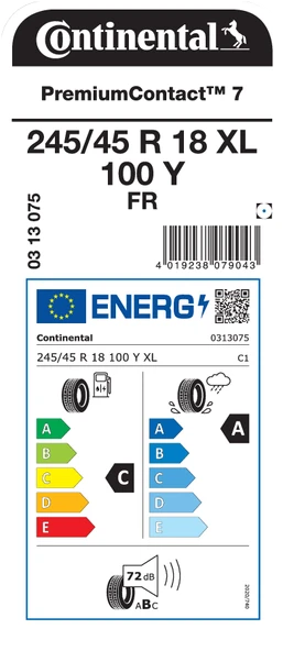 CONTİNENTAL 245/45R18 100Y XL FR PC7 YAZ LASTİĞİ ÜRETİM YILI:2025 - 2