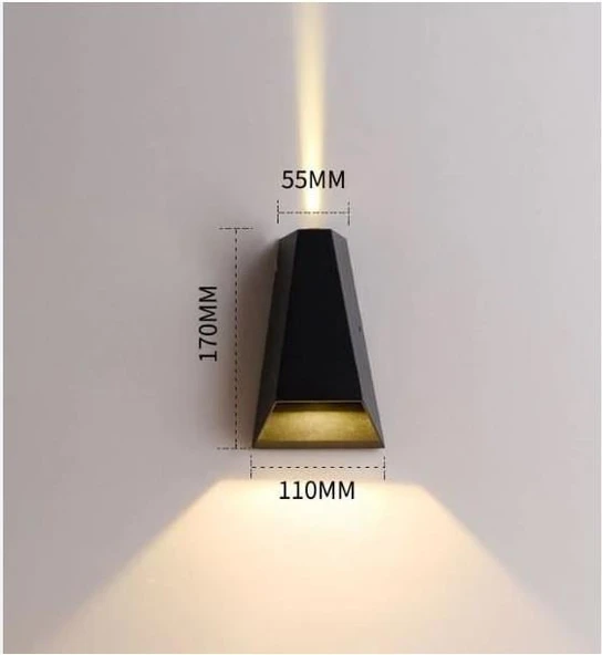 CATA CT-7063 Malta LED Bahçe Aplik Sıva Üstü Gün Işığı beyaz dış mekan aydınlatma 3200K Antrasit kasa 6W - 4