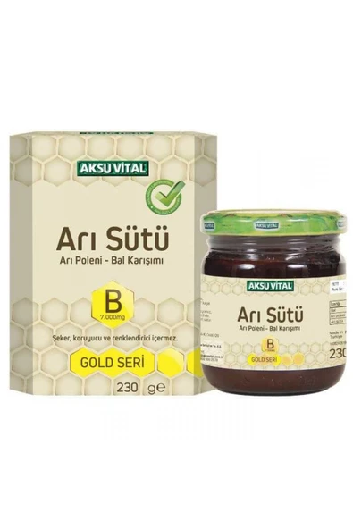 aksuvital Aksu Vital Arı Sütü Bal Polen Bebe Doz (b) 7.000 Mg 230 Gr