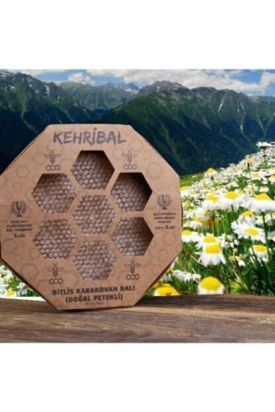 Kehribal Bitlis Karakovan Balı Doğal Petekli 1400gr _1450gr