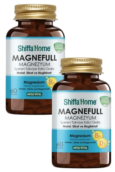 Shiffa Home Magnefull Magnezyum Malat Sitrat Bisglisinat 60 Tablet X 2 Adet ürün görseli