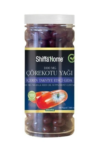 Shiffa Home Aksu Vital Çörekotu Yağı Çörek Otu 1000 mg X 100 Softgel Yenilenmiş Ambalajda