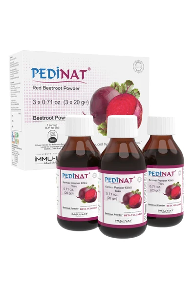 İmmu-Nat Immunat Pedinat Kırmızı Pancar Kökü Tozu 3x20 Ml