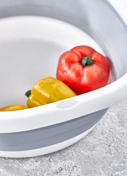 Badya Katlanır Sebze Badyası Silikon Badya Leğen Orta Boy No:1 2,7 Lt - 2