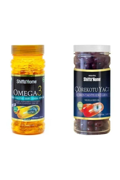 Aksu Vital Omega-3 1000 Mg 100 Softjel & Çörek Otu Yağı 1000 Mg 100 Kapsül