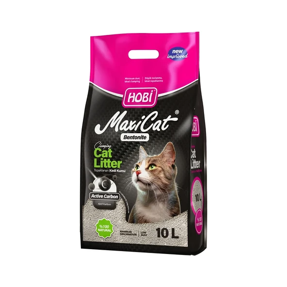 Hobi Maxicat Aktif Karbonlu Bentonit Kedi Kumu 10 Litre