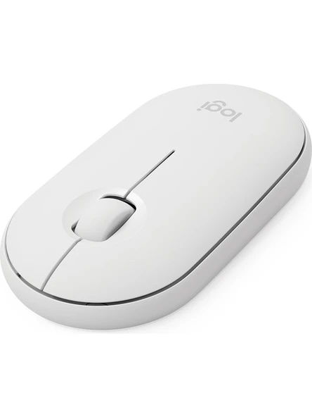Logitech M350 Pebble Sessiz Kablosuz Kompakt Mouse - Beyaz