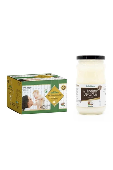 Shiffa Home Emziren Anneler Karışık Bitki Çayı 40 Adet + Katı Hindistan Cevizi Yağı 330 Ml.