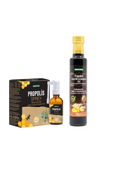 Aksu Vital Propolisli Boğaz Spreyi 20ml Kekik Ekinezya Okaliptus +propolis Zencefil - Keçiboynuzu Özü 350 Gr